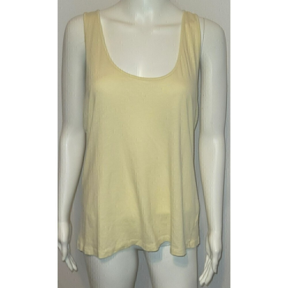 Charlotte Russe Yellow Racerback Tank with Ribbon - Size L